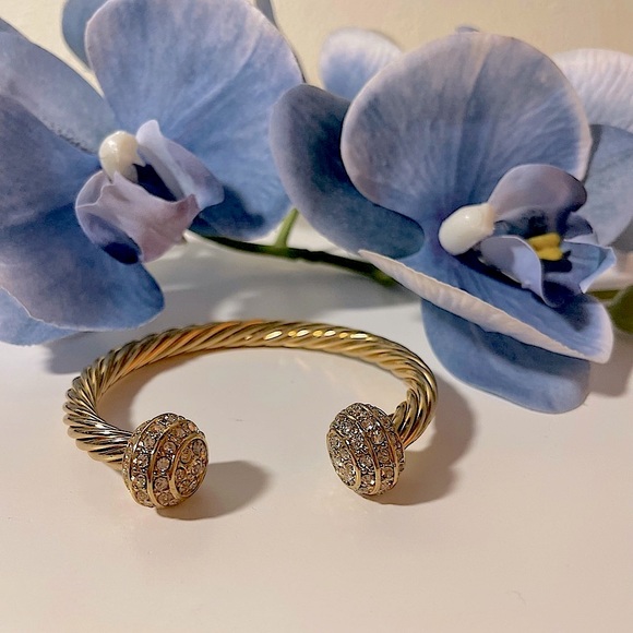 Peermont Jewelry - 14K Gold-Plated Twisted Open Cuff Bracelet